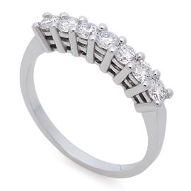 Помолвочное кольцо с 7 бриллиантами 0,38 ct 4/5 из белого золота, артикул R-DRN08052-01