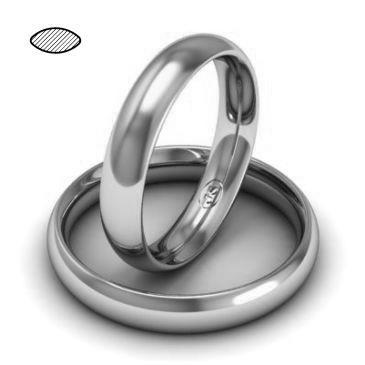 Обручальное кольцо из платины, ширина 4 мм, комфортная посадка, артикул R-W649Pt