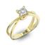 Помолвочное кольцо 1 бриллиантом 0,5 ct 4/5 и 8 бриллиантами 0,12 ct 4/5 из желтого золота 585°, артикул R-D42859-1, цена 244 356,54 ₽