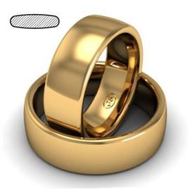 Обручальное кольцо классическое из розового золота, ширина 7 мм, комфортная посадка, артикул R-W375R