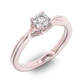 Помолвочное кольцо 1 бриллиантом 0,5 ct 4/5 из розового золота 585°, артикул R-D42832-3