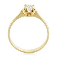 Помолвочное кольцо с 1 бриллиантом 0,40 ct 4/5 желтое золото 585°