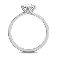Помолвочное кольцо 1 бриллиантом 0,50 ct 4/5 из белого золота 585°
