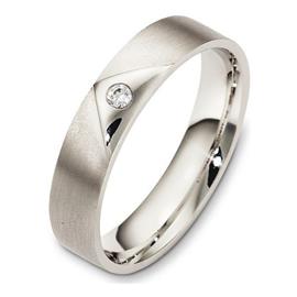 Классическое обручальное кольцо из белого золота, артикул R-2877