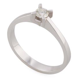Помолвочное кольцо с бриллиантом 0,20 ct 4/5 белое золото, артикул R-TRN03730-14              
