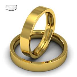 Обручальное классическое кольцо из желтого золота, ширина 4 мм, комфортная посадка, артикул R-W745Y