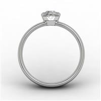 Помолвочное кольцо с 1 бриллиантом 0,20 ct 4/5 белое золото