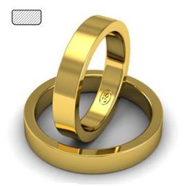 Обручальное кольцо классическое из желтого золота, ширина 4 мм, артикул R-W145Y