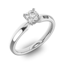 Помолвочное кольцо 1 бриллиантом 0,5 ct 4/5 из белого золота 585°, артикул R-D42635-2