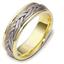 Обручальное кольцо из белого и желтого золота, артикул R-022451-750, цена 25 091,00 ₽