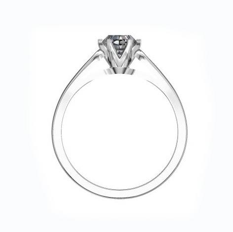 Помолвочное кольцо с 1 бриллиантом 0,20 ct 3/6  из белого золота 585°