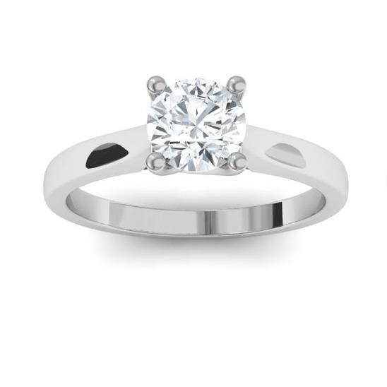 Помолвочное кольцо с 1 бриллиантом 0,40 ct 4/5  из белого золота 585°