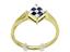 Кольцо с бриллиантами и сапфирами, артикул R-SRN 01999-01, цена 12 495,00 ₽