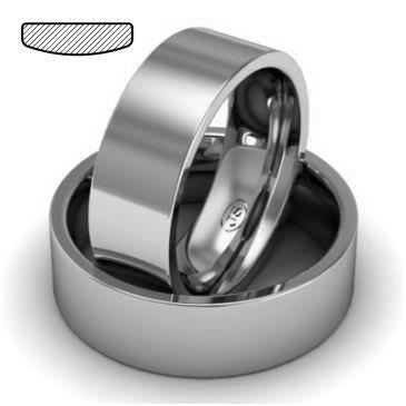 Обручальное кольцо из платины, ширина 7 мм, комфортная посадка, артикул R-W779Pt