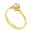 Помолвочное кольцо с 1 бриллиантом 0,40 ct 6/6 из жёлтого золота  750°, артикул R-НП 005, цена 70 500,00 ₽