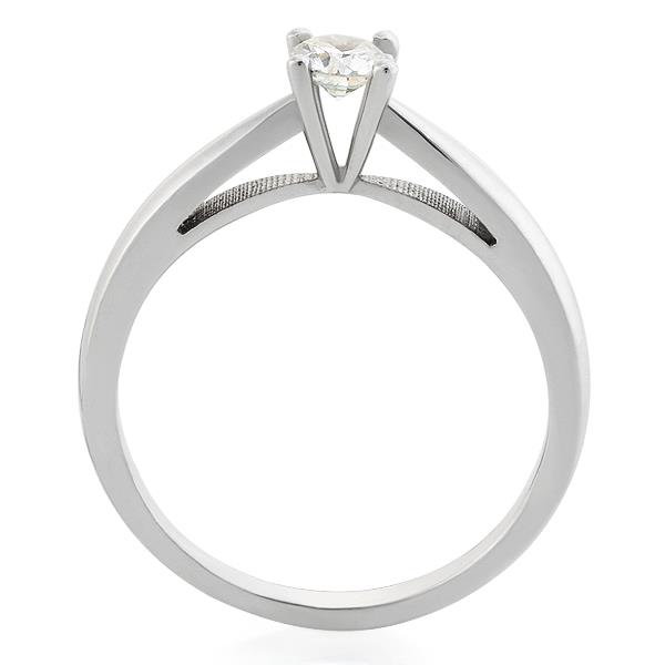Помолвочное кольцо с 1 бриллиантом 0,23 ct 3/5 белое золото 585°