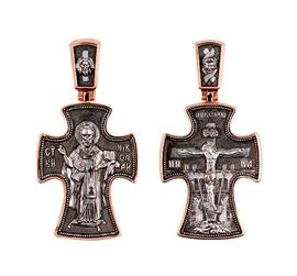 Православный крест Распятие Христово. Святитель Николай, артикул R-КС3005-1