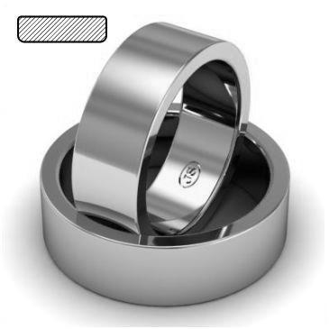 Обручальное кольцо из платины, ширина 7 мм, артикул R-W179Pt