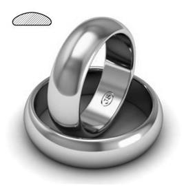 Обручальное кольцо из платины, ширина 6 мм, артикул R-W269Pt