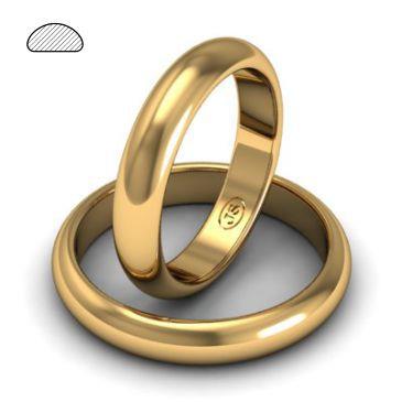 Обручальное кольцо классическое из розового золота, ширина 4 мм, артикул R-W245R