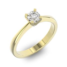 Помолвочное кольцо 1 бриллиантом 0,5 ct 4/5 из желтого золота 585°, артикул R-D43737-1