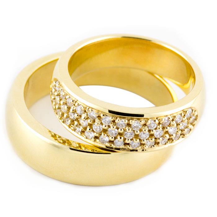 Двойное кольцо из золота