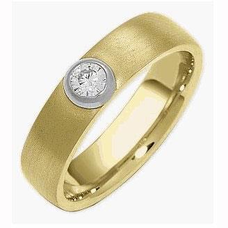 Обручальное кольцо из золота 585 пробы с бриллиантом, артикул R-1468w/001