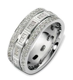 Эксклюзивное обручальное кольцо с бриллиантами из золота 585 пробы, артикул R-С2287