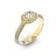 Помолвочное кольцо с 1 бриллиантом 0,45 ct 4/5  и 40 бриллиантами 0,28 ct 4/5 из желтого золота 585°, артикул R-D35968-1, цена 183 982,96 ₽