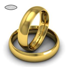 Обручальное кольцо классическое из желтого золота, ширина 5 мм, комфортная посадка, артикул R-W655Y