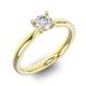 Помолвочное кольцо 1 бриллиантом 0,39 ct 4/5 из желтого золота 585°