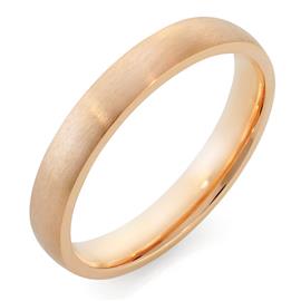 Облегающее обручальное кольцо  с матовой поверхностью из розового золота, артикул R-1201-03м