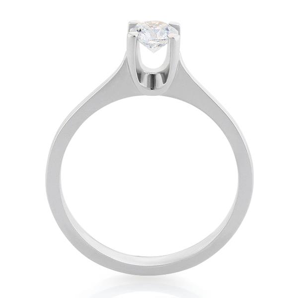 Помолвочное кольцо с 1 бриллиантом 0,40 ct 4/6 белое золото 750°