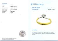 Помолвочное кольцо с 1 бриллиантом 0,40 ct 6/6  белое и желтое золото 750° 