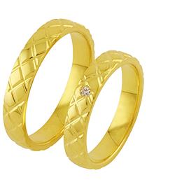 Обручальные кольца с бриллиантами из золота, артикул R-ТС 3351