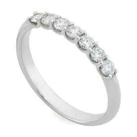 Помолвочное кольцо с 7 бриллиантами 0,34 ct 4/5 белое золото 585°, артикул R-R0046W