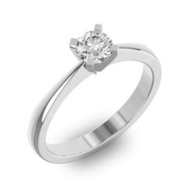 Помолвочное кольцо 1 бриллиантом 0,5 ct 4/5 из белого золота 585°, артикул R-D43737-2