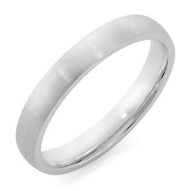 Облегающее обручальное кольцо с матовой поверхностью из белого золота, артикул R-1201-02м