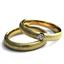 Обручальные кольца парные с бриллиантом из золота 585 пробы, артикул R-ТС 11, цена 59 139,50 ₽
