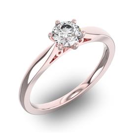 Помолвочное кольцо 1 бриллиантом 0,55 ct 4/5 из розового золота 585°, артикул R-D32270-3