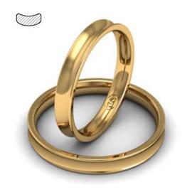 Обручальное кольцо из розового золота, ширина 3 мм, комфортная посадка, артикул R-W835R