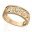 Обручальное кольцо дизайнерское из розового золота с бриллиантом, артикул R-W45388-3, цена 45 656,75 ₽