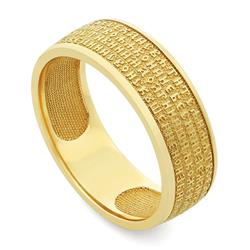Православное кольцо с молитвой из желтого золота 585 пробы, артикул R-KLZ0302-1