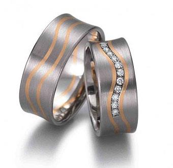 Обручальные кольца с бриллиантами, артикул R-ТС 1572