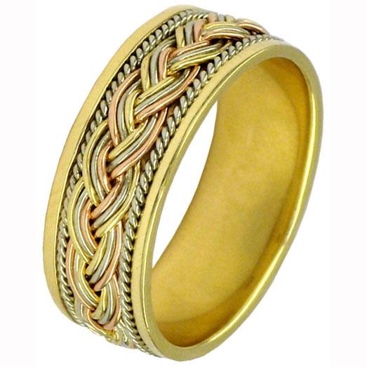 Эксклюзивное обручальное кольцо из золота 585 пробы, артикул R-7004/001