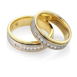 Эксклюзивное обручальное кольцо с бриллиантами из золота 585 пробы, артикул R-С1571