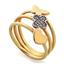 Кольцо с цирконами из желтого золота, артикул R-GT-536-1, цена 9 900,00 ₽