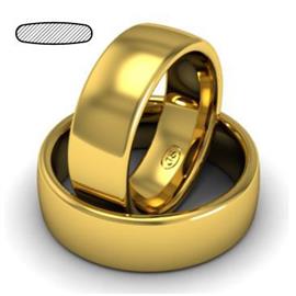 Обручальное кольцо классическое из желтого золота, ширина 7 мм, комфортная посадка, артикул R-W375Y