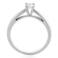 Помолвочное кольцо с 1 бриллиантом 0,20 ct 4/5 белое золото 585°