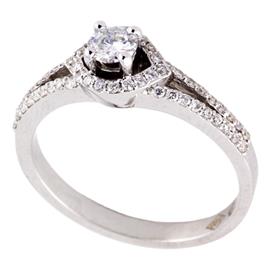 Помолвочное кольцо из белого золота с  бриллиантами 0,51 карат, артикул R-НП 055